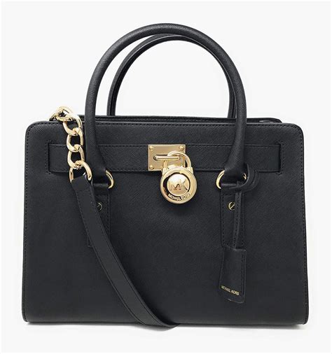 michael kors hamilton black saffiano leather large satchel|Michael Kors saffiano bag black.